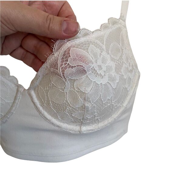 Free People XS Bralette Bianca Long Line Underwire Bra Ivory Lace Cups - Picture 10 of 10